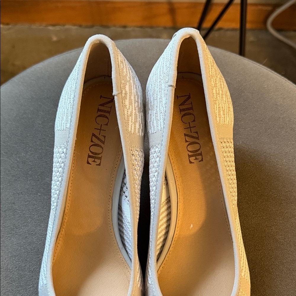 NIC+ZOE White & Grey Mess Womens 9 Heels Chic Business Work - Picture 2 of 8